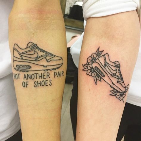 Air Max Tattoo, Boyfriend Air, Sneaker Tattoo, Nike Tattoo, Shoe Tattoo, Science Tattoos, Me And My Boyfriend, Brother Sister Tattoo, Shoe Tattoos