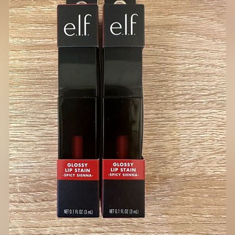 ELF Glossy Lip Stain IN SPICY SIENNA Elf Glossy Lip Stain, Glossy Lips, Lip Stain, Your Lips, Lip Balm, Beautiful Colors, Elf, The Balm, Stain