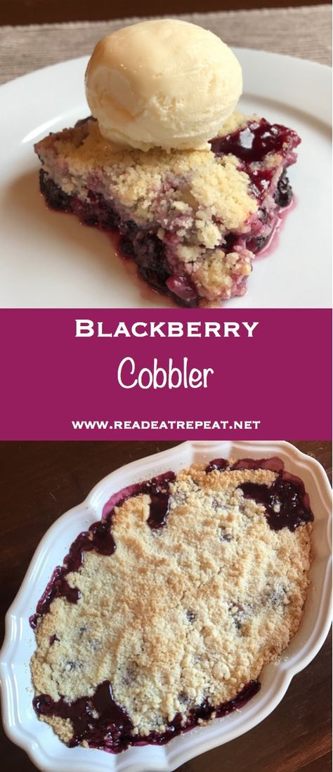 Easy Blackberry Cobbler, Cobbler Easy, Blackberry Cobbler, Easy Summer Desserts, Cobbler Recipes, Summer Dessert, Great Desserts, Healthy Dessert Recipes, Mini Desserts