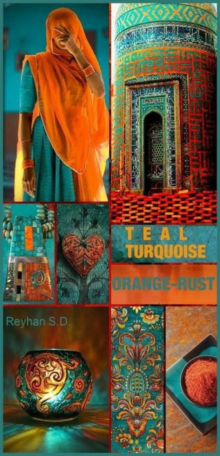 African Colour Palette, Bohemian Wall Colors, African Color Palette, Wall Paint Color Schemes, Color Palette Colour Schemes, Palette Colour Schemes, Kitchen Paint Schemes, Teal Accent Walls, Kitchen Color Palettes