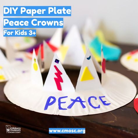 January 17th is Martin Luther King Jr. Day! Our Paper Plate Peace Crown is a creative activity that can be used to introduce kids to the great Dr. King and his message for peace. 👑☮️ It is also a fun way to help children develop fine motor skills! 🎨 Materials: - Paper plates - Scissors - Paints, markers, crayons, and or colored pencils - Crafty items: sequins, poms, etc. - Glue (if required) Visit our PLAYology Playbook blog for the directions! Paper Plate Crown, Peace Day, Dr King, Martin Luther King Jr Day, Crown For Kids, Easy Art Projects, Painted Cups, Childrens Museum, Easy Art