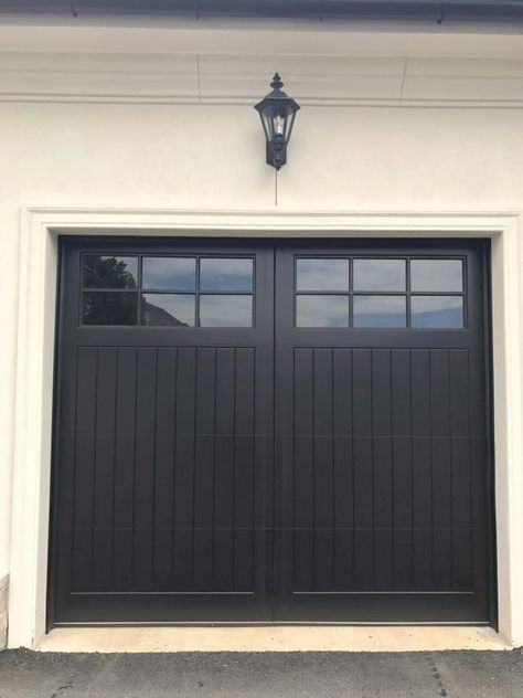 Farmhouse Garage - Farmhouse - Garage - St Louis | Houzz Black Carriage, Car Shed, Farmhouse Garage, Overhead Door, Door Upgrade, Dc Metro, Farmhouse House, Door Makeover, Unique Doors