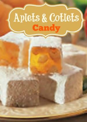 Aplets and Cotlets Recipe, Whats Cooking America Aplets And Cotlets Recipe, Gelatin Candy, Persian Christmas, Recipe Copycat, Apple Candy, Whats Cooking, Turkish Delights, Candy Recipe, Unflavored Gelatin