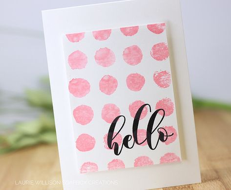 Diy Watercolor Cards, Watercolor Dots, Watercolor Stamps, Calligraphy Cards, Homemade Greeting Cards, Intro Video, Hello Cards, Watercolor Greeting Cards, Watercolor Cards