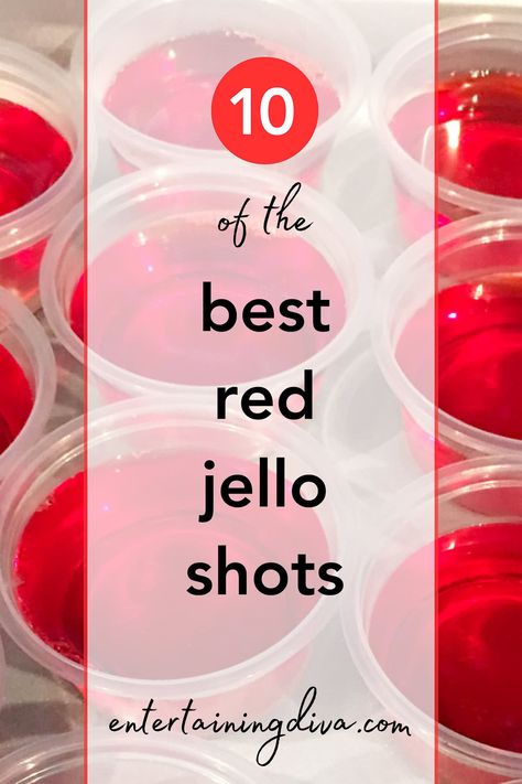 10 Of The Best Red Jello Shots | Cocktails Red Pudding Shots, Red Jello Shot Recipe, Red Jell-o Shots, Red Jello Shots, Party Jello Shots, Raspberry Jello Shots, Malibu Jello Shots, Easy Party Recipes, Tequila Jello Shots