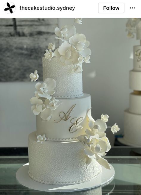 Layer Cake Mariage, Unique Wedding Cakes Elegant Romantic, White Floral Cake, Bow Wedding Cakes, Classy Wedding Cakes, Wedding Cake Designs Elegant, 25th Wedding Anniversary Cakes, Wedding Cake Simple Elegant, Wedding Cake Options