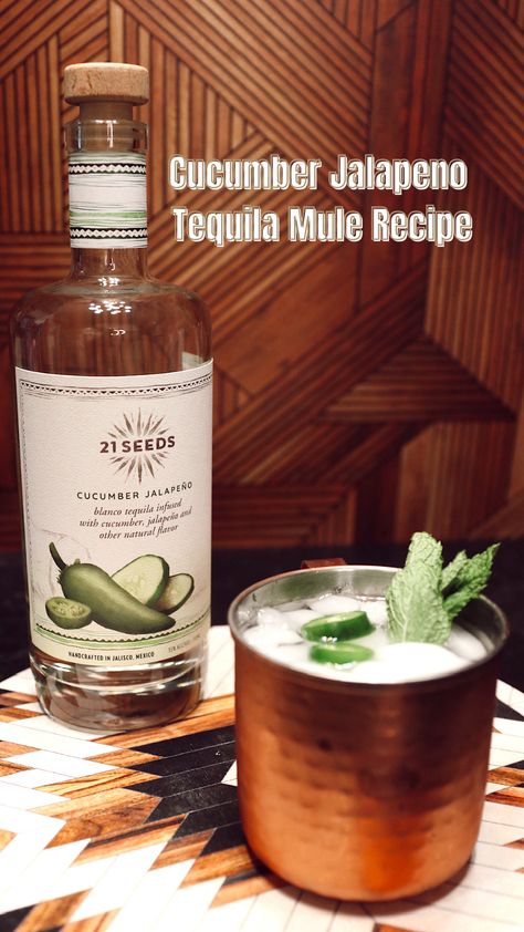 Tequila Mule, Jalapeño Tequila, Jalapeno Tequila, Tequila Recipe, Spicy Drinks, Entertaining Tips, Refreshing Beverages, Mule Recipe, Easy Cocktail