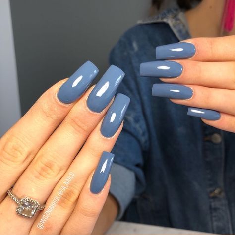 Blue Jeans Nails, Blue Jean Nails, Indigo Blue Nails, Jean Nails, Jeans Nails, Blue Nail Color, Indigo Nails, November Nails, Blue Polish