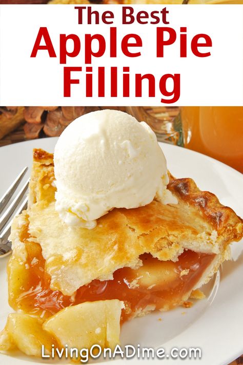 This easy apple pie filling recipe is a great way to use apples! It makes the best apple pies and you can freeze in freezer bags or containers so it's easy to make delicious apple pies fast! Apple Pie Filling Recipes To Freeze, Cooking Apples For Pie Filling, Cinnamon Rolls And Apple Pie Filling Crockpot Easy, Apple Pie With Premade Filling, Best Easy Apple Pie Recipe, Easy Apple Pie Recipe With Premade Crust And Pie Filling, How To Make And Freeze Apple Pie Filling, The Best Apple Pie Filling, Best Apple Pie Filling