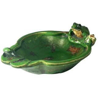 Frog Centerpiece, Frog Lily Pad, Frog Bowl, Frog Sitting, Bowl Centerpiece, Weller Pottery, Cranberry Glass, Roseville Pottery, Flower Frog