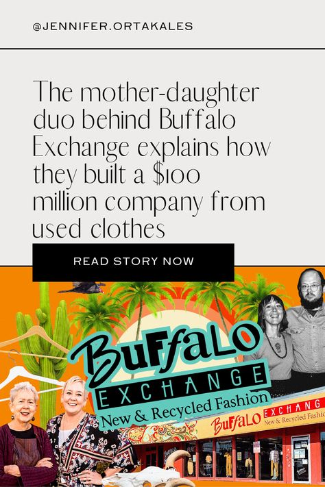 The Block family opened Buffalo Exchange in 1974, a time when secondhand clothing was not the $36 billion market it is today. The business used a unique “buy, sell, trade” model that let fashion lovers exchange last season’s clothes for cash or store credit. Read how an Arizona thrift shop became a $100 million empire. Tangled Dress, Buffalo Exchange, Secondhand Style, Recycled Outfits, Resale Store, Buy Sell Trade, History Professor, Model Call, Recycled Fashion