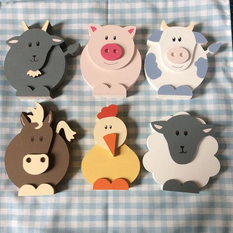 Glowforge Toys, Wooden Farm Animals, Making Wooden Toys, Laser Cut Wood Crafts, Kids Wooden Toys, Scroll Saw Patterns, Craft Projects For Kids, Wooden Projects, Wood Creations