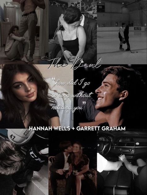 Garret Graham The Deal, Garret Graham Aesthetic, The Deal Characters, Hannah And Garrett Fanart, The Deal Garrett Graham, The Deal Hannah Wells, Hannah And Garrett The Deal Aesthetic, Garret Graham And Hannah Wells, Hannah And Garret