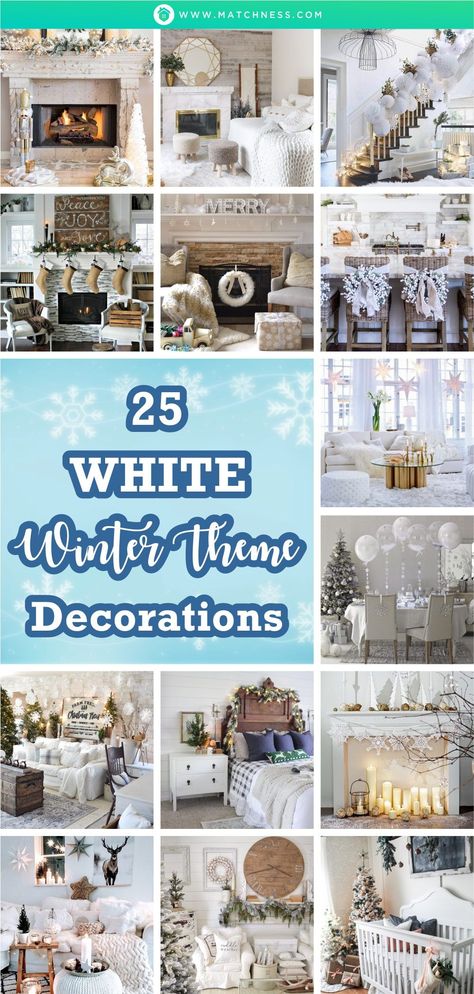 Doing the decoration for winter can be done by choosing the color scheme. In this case, white is the perfect one besides blue. The Winter season has a snowy environment so that white is really recommended for winter decoration. #winterdecoration #homedecoration Blue Winter Decorations, Winter Wonderland House Decor, Blue And White Winter Decor, Blue Winter Decor Living Rooms, Winter Theme Living Room, Winter Wonderland Apartment Decor, White Winter Decor, Winter Living Room Decor, Neutral Winter Decor