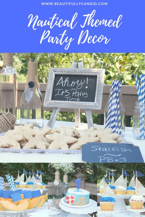 Nautical First Birthday, Budget Birthday Party, Party Decor Ideas, Nautical Themed Party, Nautical Birthday, Gender Reveals, Nautical Party, Throw A Party, Themed Birthday Party