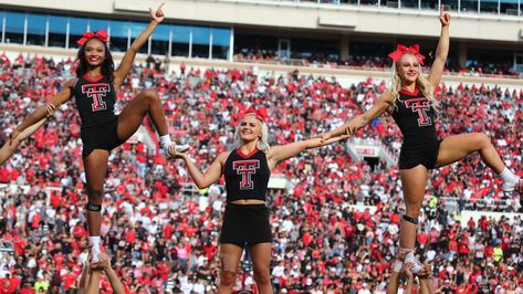 Texas Tech cheerleaders viral TikTok features football coach Joey McGuire (VIDEO) Georgia Bulldogs Cheerleaders, Texas Tech Cheerleaders, Dallas Texas Cheerleaders, Texas Tech Football Stadium, Texas Tech Football, Dallas Cowboys Cheerleaders Thunderstruck Dance, Natalia Bryant, Raiders Cheerleaders, Bryant Lakers