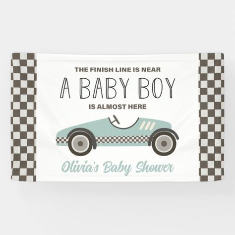 Yellow Race Car, Car Themed Nursery, Baby Shower Banner Girl, Blue Race Car, Red Race Car, Race Car Themes, Car Nursery, Red Race, Baby Shower Photo Booth