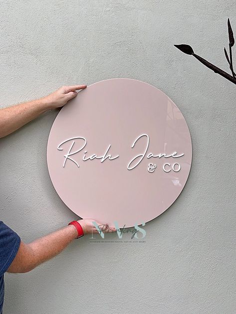 Business Logo Sign, 3d Door, Custom Business Signs, Sign Logo, Social Media Signs, Salon Suites, Business Signage, Custom Wedding Signs, Studio Ideas