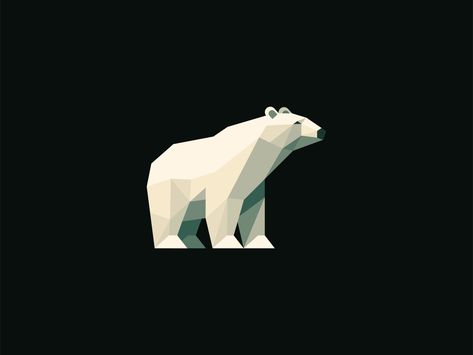 Geometric Polar Bear Logo by Lucian Radu on Dribbble Polar Bear Logo, Change Images, Geometric Bear, Bear Logo, Change Image, Geometric Art, Art Director, Polar Bear, Cyberpunk