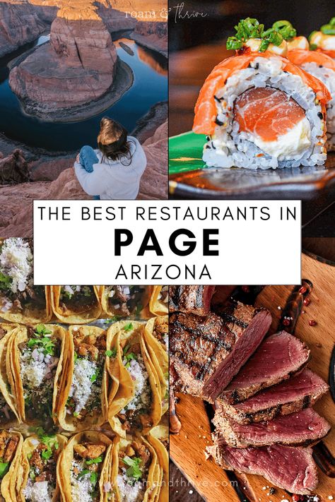 Best Restaurants in Page, AZ You Can't Miss Find the list of the best restaurants in Page, Arizona. Decide where to eat in Page, Arizona for southwestern food and delicious international cuisine. Page arizona, Arizona USA, Page restaurants | where to eat in page arizona | page arizona travel guide Tuscan Arizona, Southwestern Food, Utah Bucket List, Arizona Food, Arizona Travel Guide, Travel Arizona, Arizona Restaurants, American Dinner, Page Az