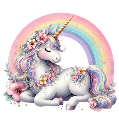 Cartoon Spaceship, Girlie Gifts, Clouds Rainbow, Magical Animals, Unicorn Wallpaper Cute, Clipart Birthday, Unicorn Artwork, Unicorn Clipart, Mythical Creatures Fantasy