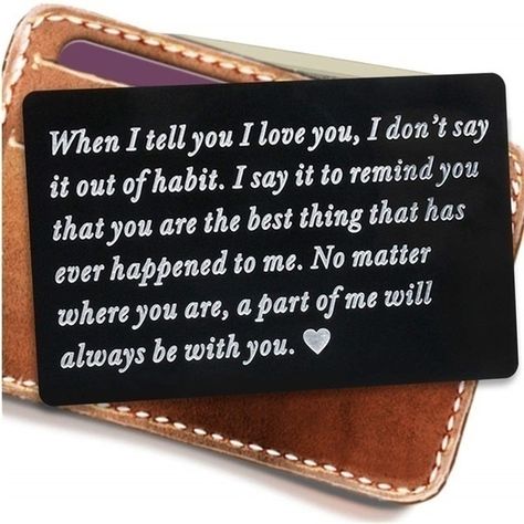 Wish - Shopping Made Fun Engraved Wallet Insert, Presents For Girlfriend, Girlfriend Anniversary Gifts, Deployment Gifts, Wallet Insert Card, Dating Gifts, Husband Gifts, Girlfriend Anniversary, Husband Valentine