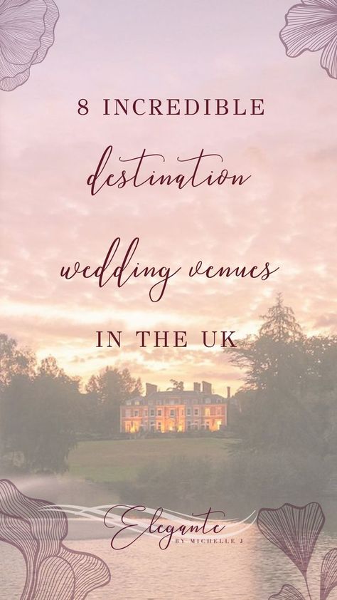 As luxury and destination wedding planners, we know it's possible to acheive a celebration that feels like getting married abroad - right here in the UK. Here is our list of top venues to give you that holiday feel. Weddings Abroad Ideas, Wedding Locations Abroad, Scotland Destination Wedding, Castle Wedding Venue Europe, Weddings Abroad, Getting Married Abroad, Luxury Wedding Planner, Jewish Wedding, Destination Wedding Planner