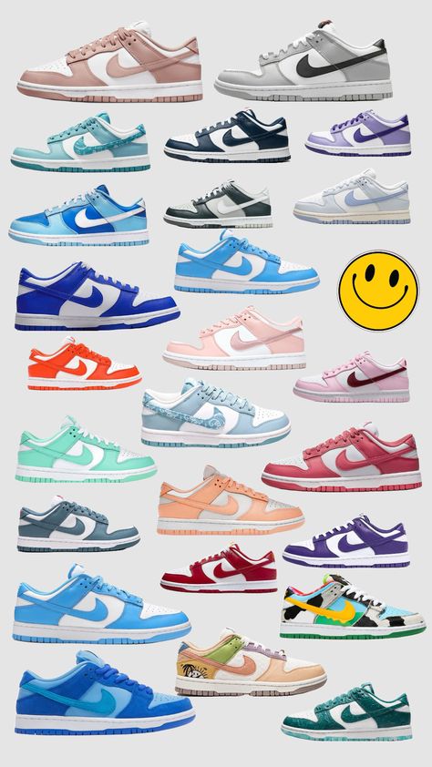 #dunks #nike #shoes #style #shoesinspo #wishlist #cute #trendy #🥳 Nike Dunks Names, Nike Dunks All Colors, Nike Dunks Styled, Dunks That Go With Everything, Nike Dunks Colors, Trendy Shoes For Teens, Back To School Shoes Nike, Cute Dunks