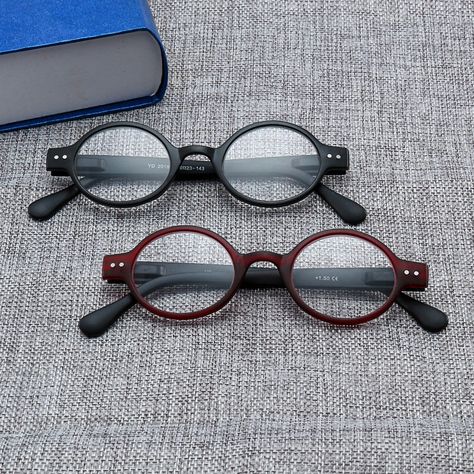 Small Round Frame Reading Glasses Anti-Fatigue Portable Presbyopic Glasses Unisex Personal Eye Care Prescription Glasses Frames, Reading Glasses Men, Eye Prescription, Glasses Men, Retro Punk, Glasses Women, Woman Reading, Men Eyeglasses, Optical Glasses