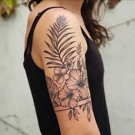 26 Hibiscus Flower Tattoo Ideas Tropical Tattoo Ideas, Tattoos Hibiscus, Tropisches Tattoo, Hibiscus Flower Tattoo, Tropical Flower Tattoos, Hawaiian Flower Tattoos, Hibiscus Flower Tattoos, Tropical Tattoo, Flower Tattoo Ideas