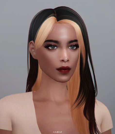 Blonde Side Bangs, Sims 4 Kids Cc, Blonde Black Hair, Blonde Hair Pale Skin, Sims 4 Cc Hair, Sims Gameplay, Roblox Hair, Hair Pale Skin, Sims 4 Black Hair