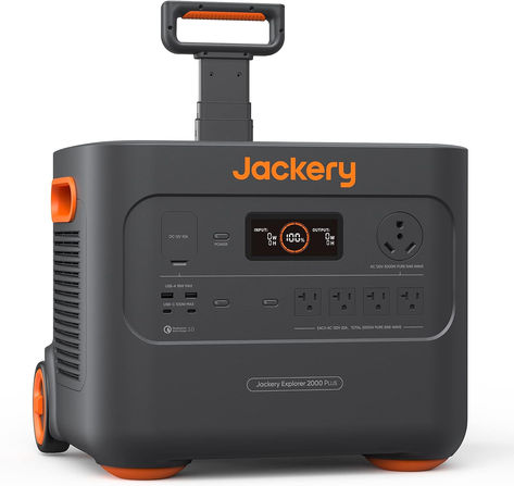 Jackery Portable Power Station Explorer 2000 Plus, Solar Generator with 2042Wh LiFePO4 Battery 3000W Output, Expandable to 24kWh 6000W, Compatible with Solar Panel for Outdoor RV Camping & Emergency Jackery Portable Charger, Jackery Solar Generator, Solar Power Generator, Grid Ideas, Battery Generator, Power & Electrical Supplies, Solar Power Station, Portable Solar Power, Caravan Interior