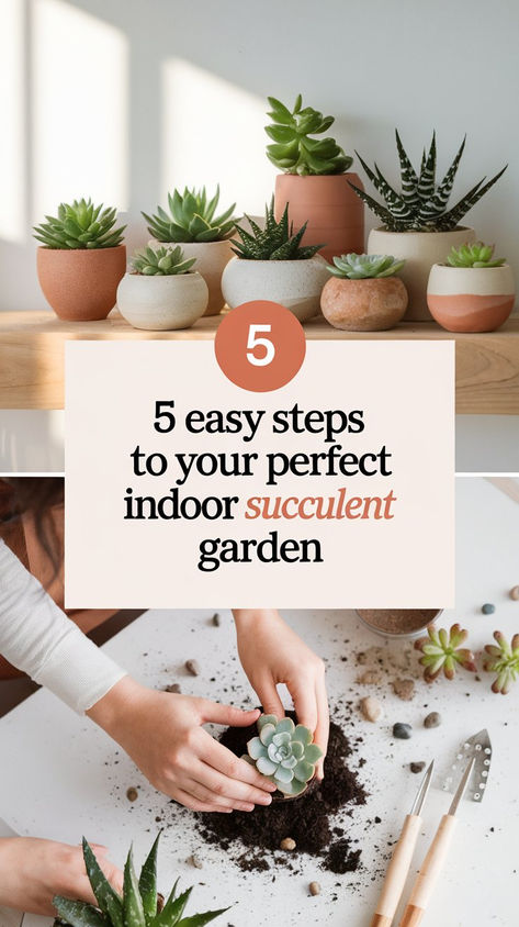 Want to bring some greenery into your home? Building your own succulent garden is fun and easy! Learn how to choose the right pots, arrange succulents beautifully, and keep them thriving with minimal effort. This guide is your one-stop for lush, low-maintenance decor.
#SucculentCare #EasyGardening #GreenHome How To Plant Succulents In Containers, Diy Succulent Garden, Replanting Succulents, Indoor Succulent Garden, Succulent Arrangements Diy, Plant Arrangement, Succulent Garden Indoor, Succulent Garden Diy, Succulent Soil