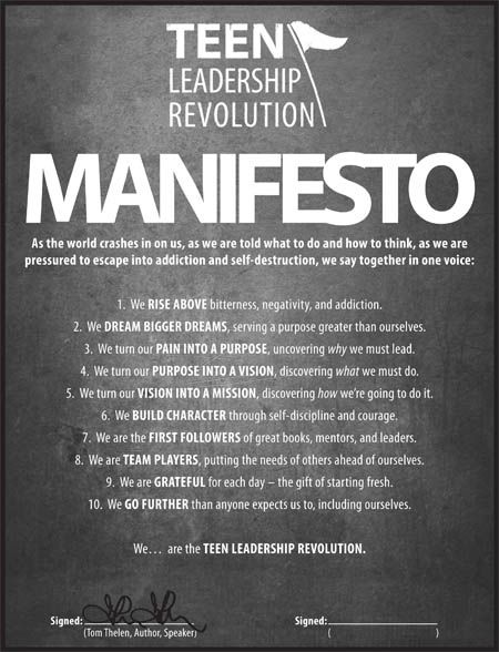 Example of Manifesto: Teen Leadership Manifesto Manifesto Examples, Family Manifesto, Art Manifesto, Manifesto Design, Brand Manifesto, Branding 101, Create Online Courses, Dreams And Visions, Volunteer Programs