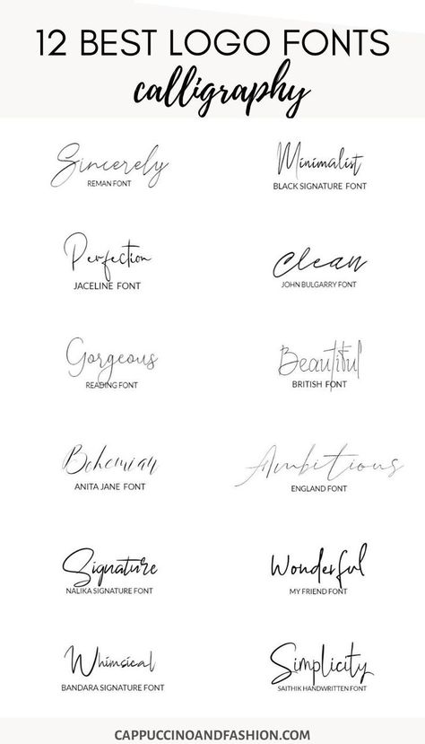 Brand your blog logo or signature with these hand-picked handwritten FREE logo fonts. 12 Best Logo Fonts for Your Blog Design. - Beauty Bites | Blog logo, Kalligraphie logo, Handgeschriebenen schriften #fancyfonts #typographytrends #fontinspiration #designerfonts Logo Fonts Free, Best Logo Fonts, Blog Logo Design, Handwritten Logo, Digital Publication, Calligraphy Logo, Best Logo, Design Blogs, Beautiful Calligraphy