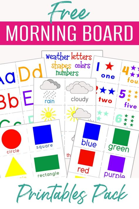 Morning Board Preschool Free Printables - Circle Time Activities | Printable Planner by  Vanessa Finney Circle Time Board For Preschool, Homeschool Preschool Circle Time Board, Circle Time Flashcards, Free Circle Time Board Printables, Circle Time Charts Preschool, Weekly Focus Board Preschool Printable Free, Circle Time Printables Free, Preschool Classroom Posters Free Printables, Circle Time Binder Free Printable