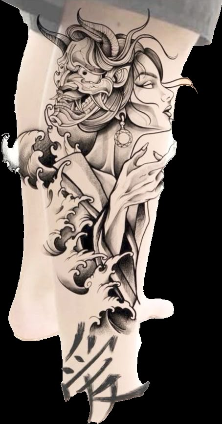 Tattoo Ninja, Japanese Leg Tattoo, Japanese Legs, Japanese Flower Tattoo, Realistic Tattoo Sleeve, Funky Tattoos, Leg Tattoo Men, B Tattoo, Japan Tattoo