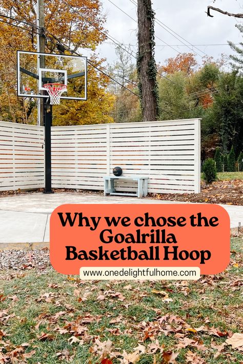 Why We Chose the Goalrilla Basketball Hoop — one delightful home Goalrilla Basketball Hoop, Basketball Hoops, Large Yard, Basketball Goals, Traditional Style Homes, Painting Plastic, Could Play, Basketball Hoop, Backyard Diy Projects