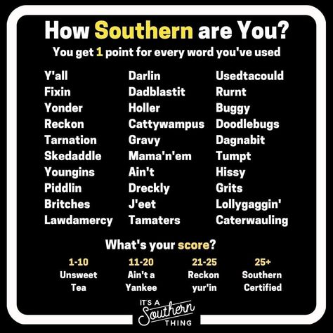 Southern Slang Words, Southern Slang Sayings, Country Slang Southern Sayings, Country Phrases, Cowboy Slang, Country Slang, Southern Talk, Southern Slang, Southern Humor