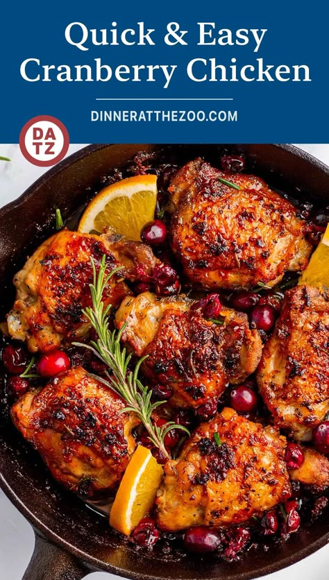 Cranberry Chicken Baked Orange Cranberry Chicken Thighs, Cranberries Recipes, Awesome Chicken, Flexitarian Recipes, Easy Dinner Options, Chicken Thighs Recipes, Cranberry Chicken, Amazing Chicken, Cranberry Sauce Homemade