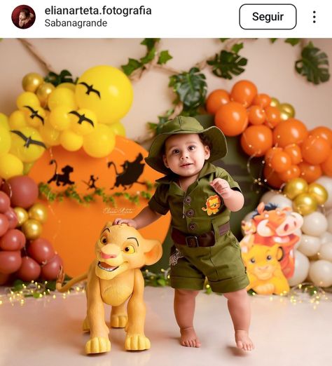 Lion King Photoshoot, Lion King 1st Birthday Party Ideas Boys, Lion King First Birthday Party Ideas, Simba Birthday Party Ideas, Go Diego Go Birthday Party, Simba Birthday Party, Lion Birthday Theme, Jesus Birthday Party, Lion King Birthday Party Ideas