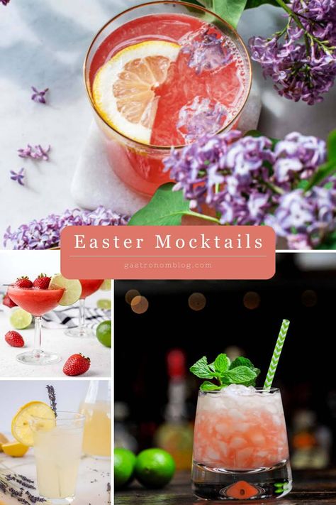 Easter Brunch Drinks, Easter Themed Recipes, Easter Drinks, Mocktail Party, Easter Drink, Best Non Alcoholic Drinks, Thanksgiving Cocktail Recipes, Easter Cocktails, Pitcher Cocktails