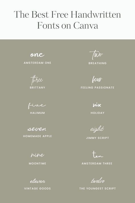 Canva Signature Font, Handwritten Canva Fonts, Logo Fonts Canva, Handwriting Fonts Canva, Wood Website, Canva Script Fonts, Cursive Fonts Canva, Canva Cursive Fonts, Best Free Handwritten Fonts