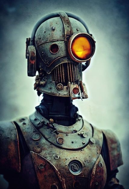 Steampunk Robot Art, Steampunk Android, Robot Artwork, Robot Inspiration, Robots Artworks, Steampunk Robots, Sience Fiction, Recycled Robot, Steampunk Robot