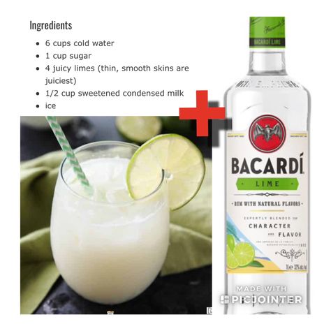 Bacardi Lime Drinks, Bacardi Lime Cocktail Recipes, Bacardi Recipes, Bacardi Limon Drinks, Bacardi Mixed Drinks, Bacardi Cocktails, Lime Cocktail Recipes, Bacardi Drinks, Bacardi Cocktail