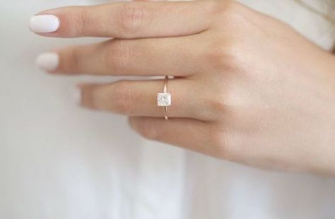 Radiant Cut Engagement Ring, Radiant Diamond Rings, Square Engagement Rings, Radiant Cut Engagement Rings, Leaf Engagement Ring, The Lure, Modern Engagement Rings, Morganite Engagement, Classic Engagement Rings