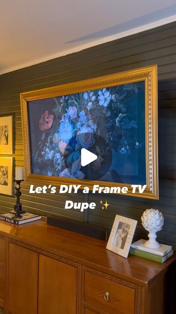 How To Frame A Tv Diy Mounted Tv, Diy Tv Frame Cover, Tv Shadow Box Frame, Frame A Tv On The Wall, Picture Frame Tv Hidden Tv Diy, Wooden Frame For Tv, Frame For Tv Diy, Tv In Picture Frame Wall Ideas, How To Frame A Tv On The Wall