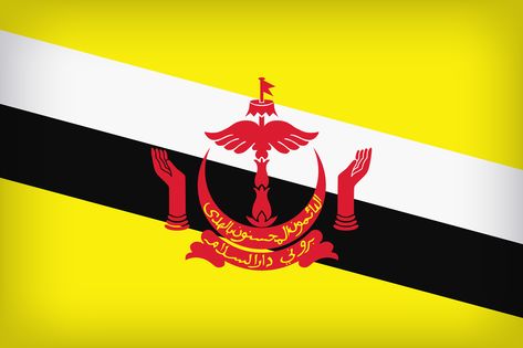 Brunei Large Flag. Bendera Brunei, Yamang Lupa, Asean Flag, Jdm Logo, Brunei Flag, Brunei Travel, Myanmar Flag, Coding In Python, Bandar Seri Begawan