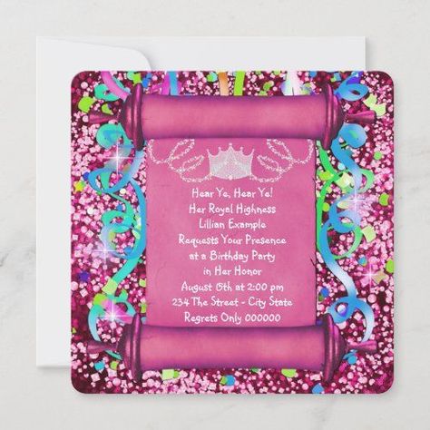 $2.60 | Her Royal Highness Princess Birthday Party #princessbirthdayparty #princessbirthdaypartyinvitations #royalprincesspartyinvitations #girls #princess #birthday #party #5th #6th #7th #8th #9th #10th #2nd #3rd #4th Royal Princess Party, Pink Princess Birthday, Princess Birthday Party Invitations, Princess Party Invitations, Birthday Party Princess, Her Royal Highness, Princess Birthday Invitations, 60th Birthday Invitations, Royal Princess