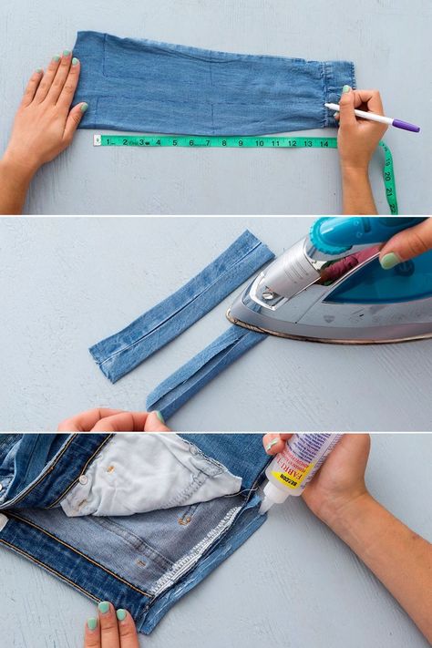 Create Custom Overalls With This DIY Hack Custom Overalls, Diy Clothes Tutorial, Diy Hack, Diy Fashion Hacks, Custom Jeans, Fabric Scissors, Jean Overalls, Jeans Diy, Jeans Button